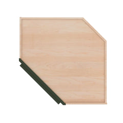 Modernform Cabinet Slim Sage Green 24" W X 36" H X 12" D Wall Diagonal Corner Cabinet