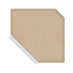 J&K White Shaker S8 Wall Diagonal Cabinet - 24" W x 36" H