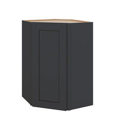 Modernform Cabinet Onyx Black Shaker 24" W X 36" H X 12" D Wall Diagonal Corner Cabinet