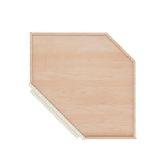 Modernform Cabinet Slim Dove White 24" W X 42" H X 12" D Wall Diagonal Corner Glass Door Cabinet