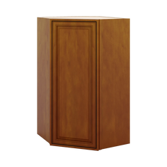 J&K Mocha Glazed K10 Wall Diagonal Cabinet - 24" W x 42" H