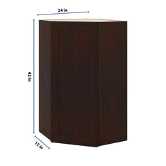 J&K Java Coffee S1 Wall Diagonal Cabinet - 24" W x 42" H