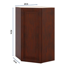 J&K Mahogany J5 Wall Diagonal Cabinet - 24" W x 42" H
