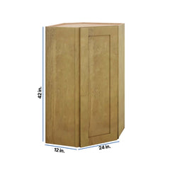 Modernform Cabinet Natural Shaker 24" W X 42" H X 12" D Wall Diagonal Corner Cabinet