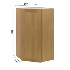 J&K Butterscotch B8 Wall Diagonal Cabinet - 24" W x 42" H