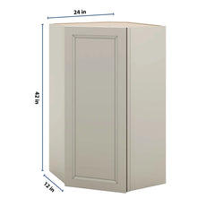 J&K Pebble B6 Wall Diagonal Cabinet - 24" W x 42" H