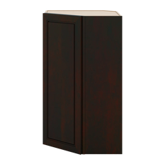 J&K Espresso K8 Wall Diagonal Cabinet - 24" W x 42" H