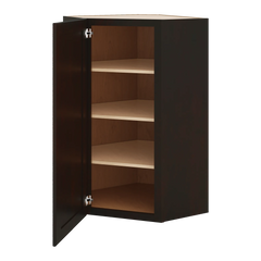J&K Espresso K8 Wall Diagonal Cabinet - 24" W x 42" H
