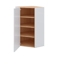 Modernform Cabinet Gloss White 24" W X 42" H X 12" D Wall Diagonal Corner Cabinet