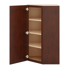 J&K Mahogany J5 Wall Diagonal Cabinet - 24" W x 42" H