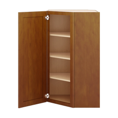 J&K Mocha Glazed K10 Wall Diagonal Cabinet - 24" W x 42" H