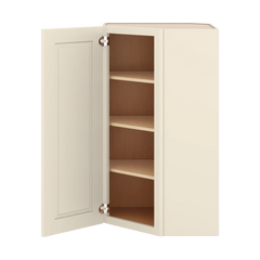 J&K Pearl Glazed H9 Wall Diagonal Cabinet - 24" W x 42" H