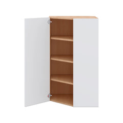 Modernform Cabinet Matte White 24" W X 42" H X 12" D Wall Diagonal Corner Cabinet