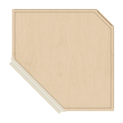 J&K Pearl Glazed H9 Wall Diagonal Cabinet - 24" W x 42" H