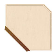 J&K Mocha Glazed K10 Wall Diagonal Cabinet - 24" W x 42" H
