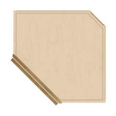 J&K Butterscotch B8 Wall Diagonal Cabinet - 24" W x 42" H