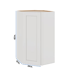 Modernform Cabinet White Shaker 24" W X 42" H X 12" D Wall Diagonal Corner Cabinet