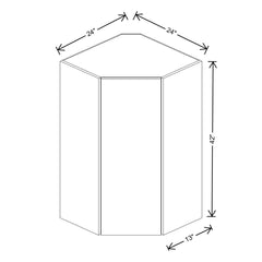 Fabuwood Illume Catalina Bianco Matte 42"H Diagonal Corner Wall