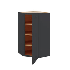 Modernform Cabinet Onyx Black Shaker 24" W X 42" H X 12" D Wall Diagonal Corner Cabinet