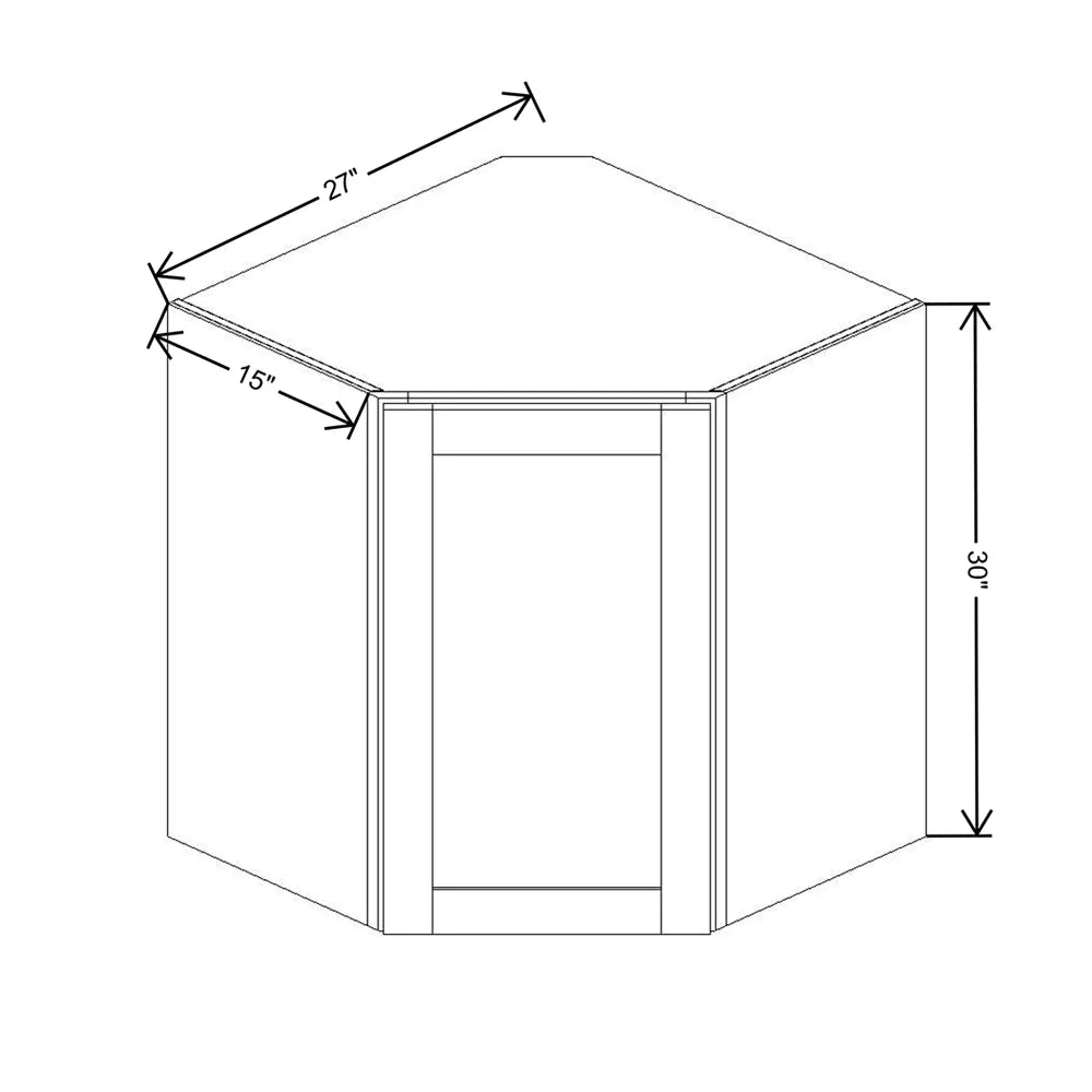 Fabuwood Allure Fusion Timber 27" W X 30" H X 12" D Wall Corner No Door Cabinet