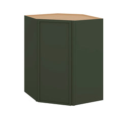 Modernform Cabinet Slim Sage Green 27" W X 36" H X 15" D Wall Diagonal Corner Cabinet