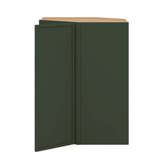 Modernform Cabinet Slim Sage Green 27" W X 36" H X 15" D Wall Diagonal Corner Cabinet