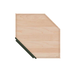 Modernform Cabinet Slim Sage Green 27" W X 36" H X 15" D Wall Diagonal Corner Cabinet