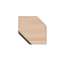 Modernform Cabinet Slim Sage Green 27" W X 42" H X 15" D Wall Diagonal Corner Cabinet