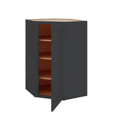 Modernform Cabinet Onyx Black Shaker 27" W X 42" H X 15" D Wall Diagonal Corner Cabinet