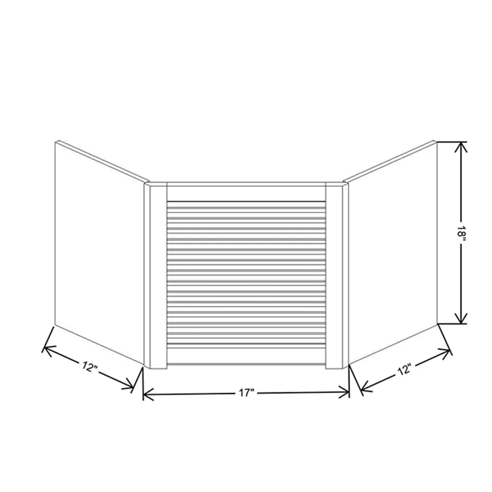 Fabuwood Allure Luna Desert Oak 24" W x 18" H x 12" D Wall Diagonal Corner Garage Appliance Cabinet