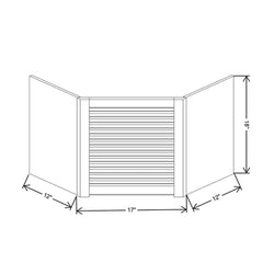 Fabuwood Allure Luna Desert Oak 24" W x 18" H x 12" D Wall Diagonal Corner Garage Appliance Cabinet