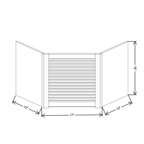 Fabuwood Allure Galaxy Linen 24" W X 18" H X 12" D Wall Diagonal Corner Garage Appliance Cabinet