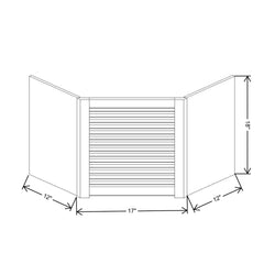 Fabuwood Quest Metro Frost 24" W X 18" H X 12" D Wall Diagonal Corner Garage Appliance Cabinet