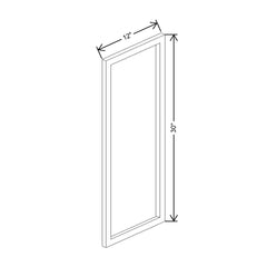 CNC Concord Elegant White 12" W X 30" H Decorative End