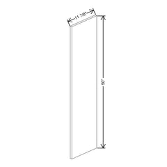 CNC Classic Milano Polar White 12" W X 49" H Decorative End