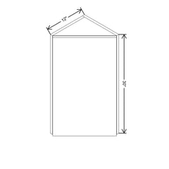 CNC Classic Highland White 12" W X 30" H Single Door Wall End Cabinet
