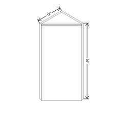 CNC Luxor Smoky Grey 12" W X 36" H Single Door Wall End Cabinet