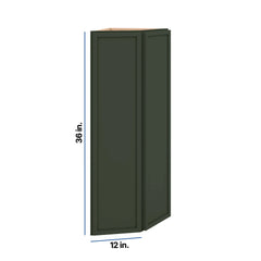Modernform Cabinet Slim Sage Green 12" W X 36" H X 12" D Wall Corner End Cabinet