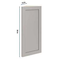 CNC Luxor 5-Piece Misty Grey 12" W X 36" H Single Door Wall End Cabinet