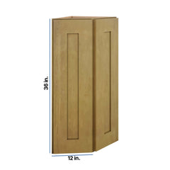 Modernform Cabinet Natural Shaker 12" W X 36" H X 12" D Wall Corner End Cabinet