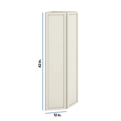 Modernform Cabinet Slim Dove White 12" W X 42" H X 12" D Wall Corner End Cabinet