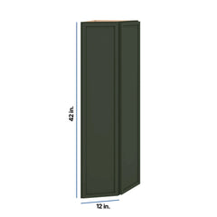 Modernform Cabinet Slim Sage Green 12" W X 42" H X 12" D Wall Corner End Cabinet