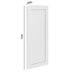 CNC Luxor 5-Piece White 12" W X 42" H Single Door Wall End Cabinet