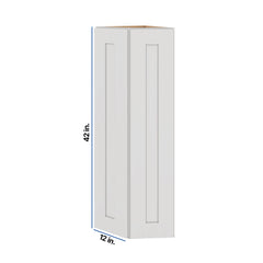 Modernform Cabinet White Shaker 12" W X 42" H X 12" D Wall Corner End Cabinet