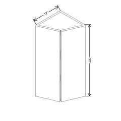 CNC Classic Broadway Beach 12" W X 30" H Double Door Wall End Cabinet