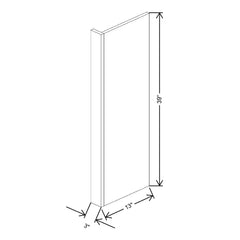 Fabuwood Ovela Catalina Como Ash 1 3" W x 39" H x 13 7/8" D Wall End Panel