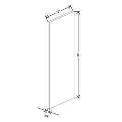 CNC Classic Broadway Coastal 3/4" W X 36" H X 13" D End Panel