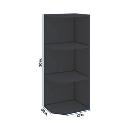 Modernform Cabinet Onyx Black Shaker 09" W X 30" H X 12" D Wall Open End Cabinet
