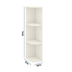 Modernform Cabinet Slim Dove White 09" W X 42" H X 12" D Wall Open End Cabinet