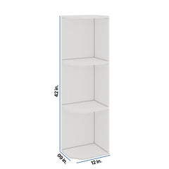 Modernform Cabinet White Shaker 09" W X 42" H X 12" D Wall Open End Cabinet